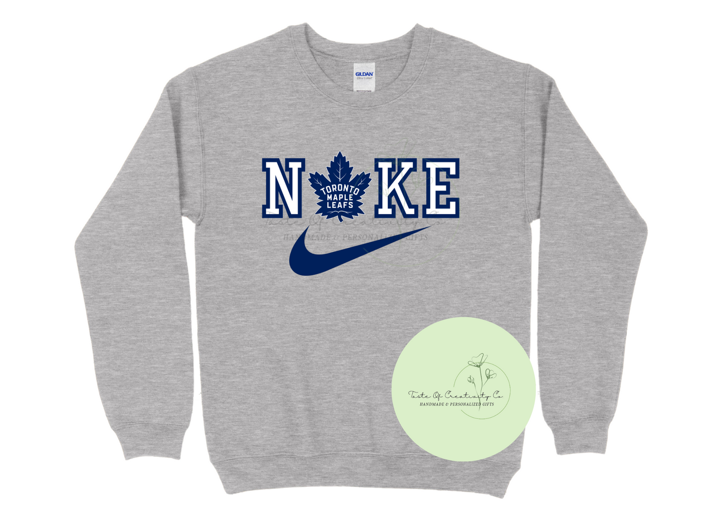 TML Swoosh Crewneck Sweater, Toronto Hockey Apparel, Arena Sweater, Leafs Sweater