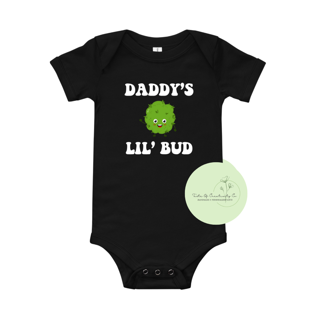 "Daddy's Lil' Bud" Onesie™, Funny Apparel, Funny Baby Apparel, Apparel for Baby, Infant Bodysuit, Gift for Dad