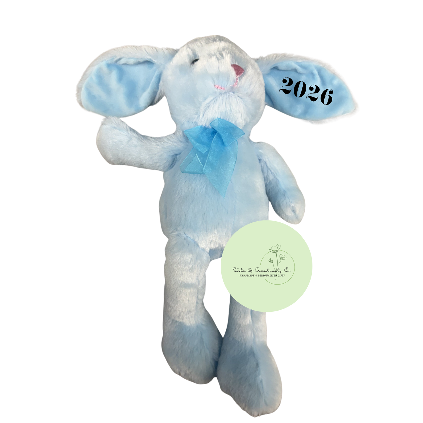 Personalized Plush Easter Bunny, Stuffed Animal Gift, Custom Easter Gift