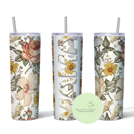 Boho Floral MAMA 20oz. Sublimated Tumbler, Dishwasher Safe, Gift for Mom