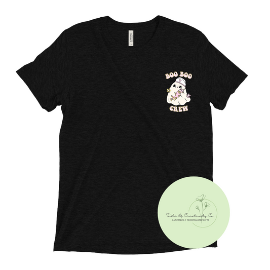 "Boo Boo Crew", Nurse Apparel, Halloween Shirt, Ghost Shirt