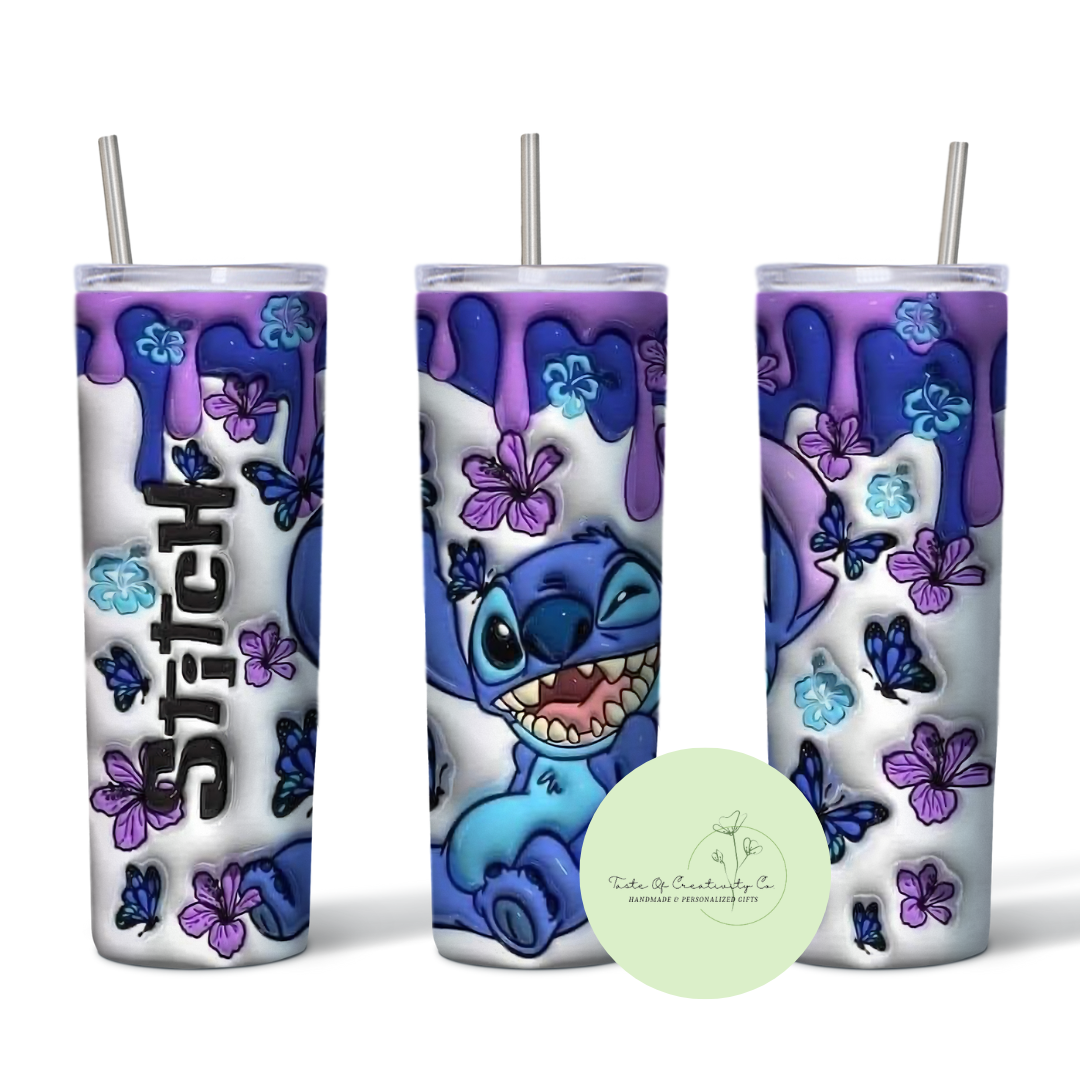 3D Stitch 20oz. Sublimated Tumbler, Dishwasher Safe, Gift for Stitch Lover