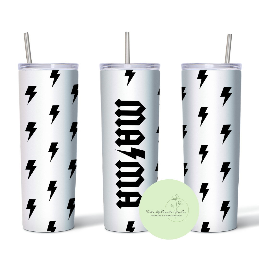 Rock Inspired MAMA 20oz. Sublimated Tumbler, UV Tumbler, Dishwasher Safe, Gift for Mom