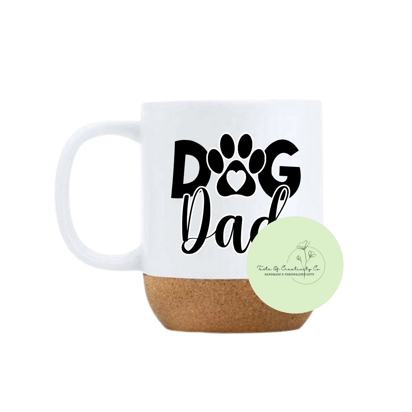 Dog Dad Travel Cork Bottom Coffee Mug, Dog Mom Gift, Dog Parent Gift, Travel Mug with Lid