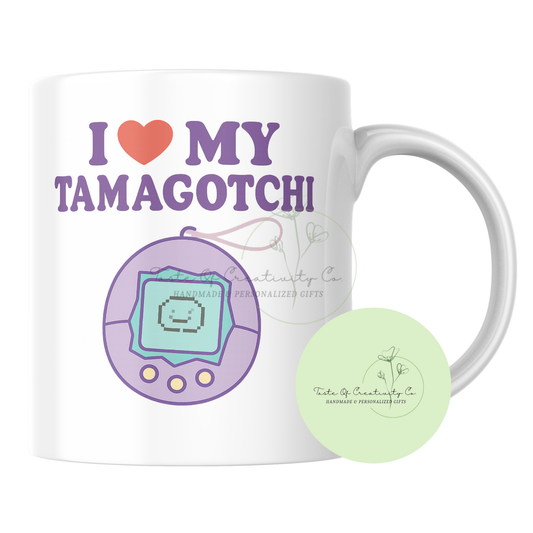 "I ❤ My Tamagotchi" Coffee Mug, 90s Electronic Toy Gift, Tamagotchi Throwback
