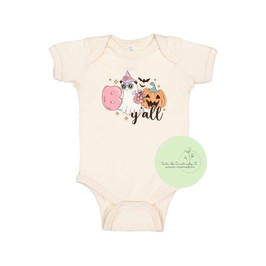 "Boo Y'all" Onesie™, Halloween Apparel, Spooky Szn Baby Apparel, Apparel for Baby, Infant Bodysuit