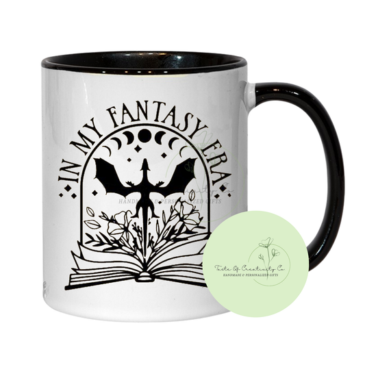 In My Fantasy Era Coffee Mug, Bookish Gift, Fantasy Dragons Genre