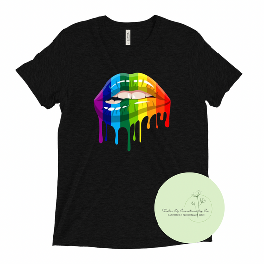 Rainbow Lips T-Shirt, Pride Apparel, Pride Gift, Pride Month (15% of Proceeds Donated to PRISM Halton)
