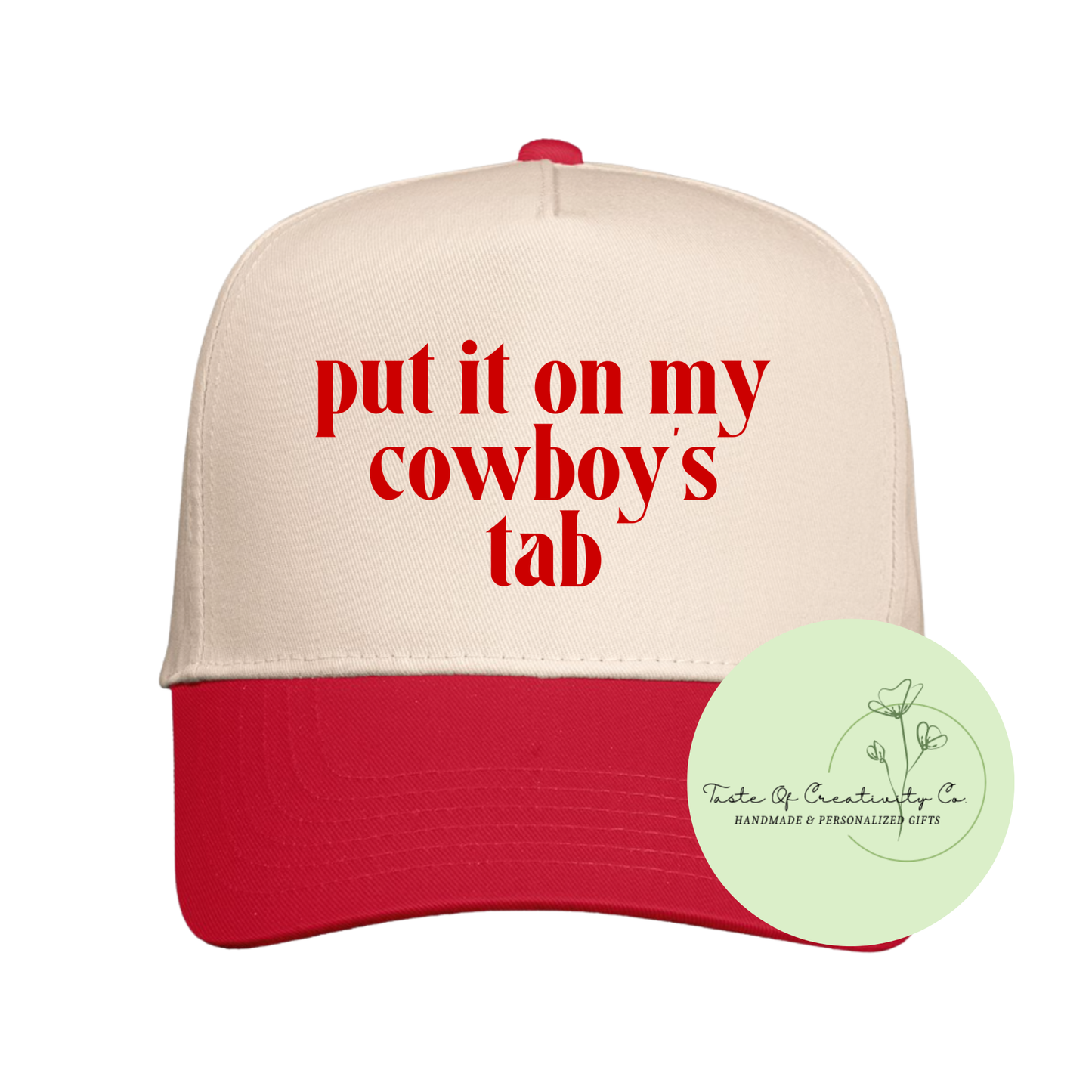 Put It On My Cowboy’s Tab Trucker Cap, Gift for Her, Disco Cowgirl Collection