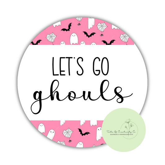 Let's Go Ghouls Round Coaster, Halloween Drinkware, Fall 2023 Collection