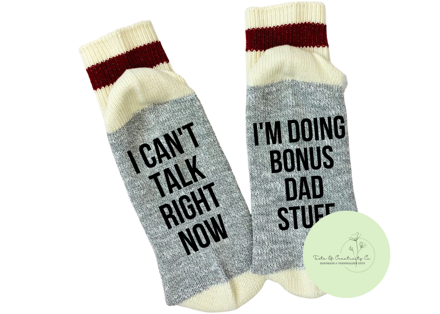 I'm Doing Bonus Dad Stuff Chatting Socks, Novelty Socks, Father's Day