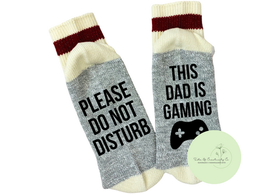 This Dad Is Gaming Chatting Socks, Novelty Socks, Father's Day