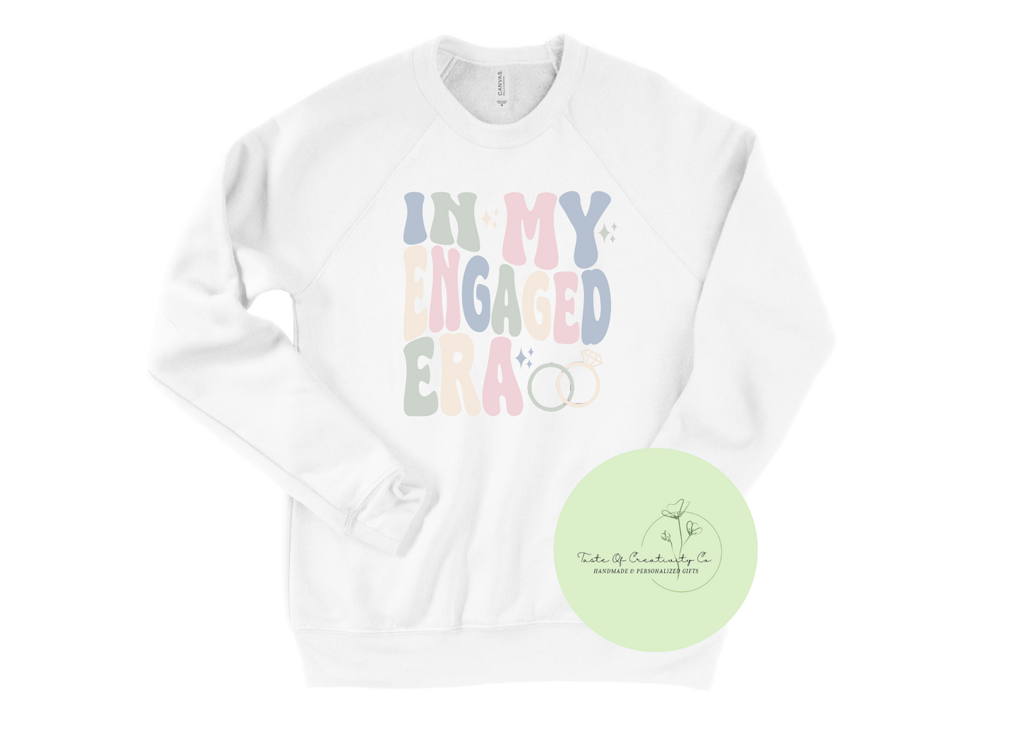 "In My Engaged Era" Crewneck Sweater, IN MY ERA Collection, Engagement Apparel, Engagement Gift