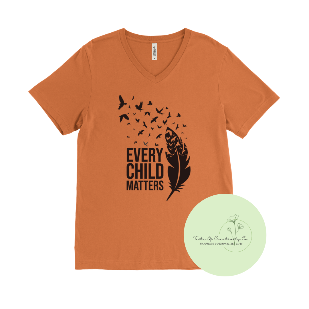 "Every Child Matters" T-Shirt, Orange Shirt Day Apparel, National Day for Truth and Reconciliation *$5.00 of Proceeds Donated to Anishnabeg Outreach*
