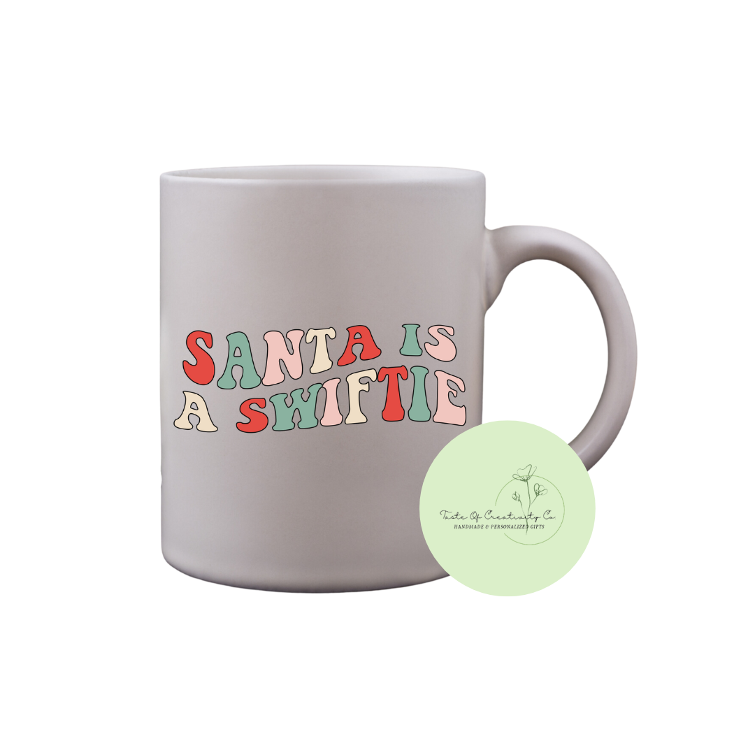Santa Is A Swiftie Coffee Mug, Dishwasher Safe, Gift for Swiftie