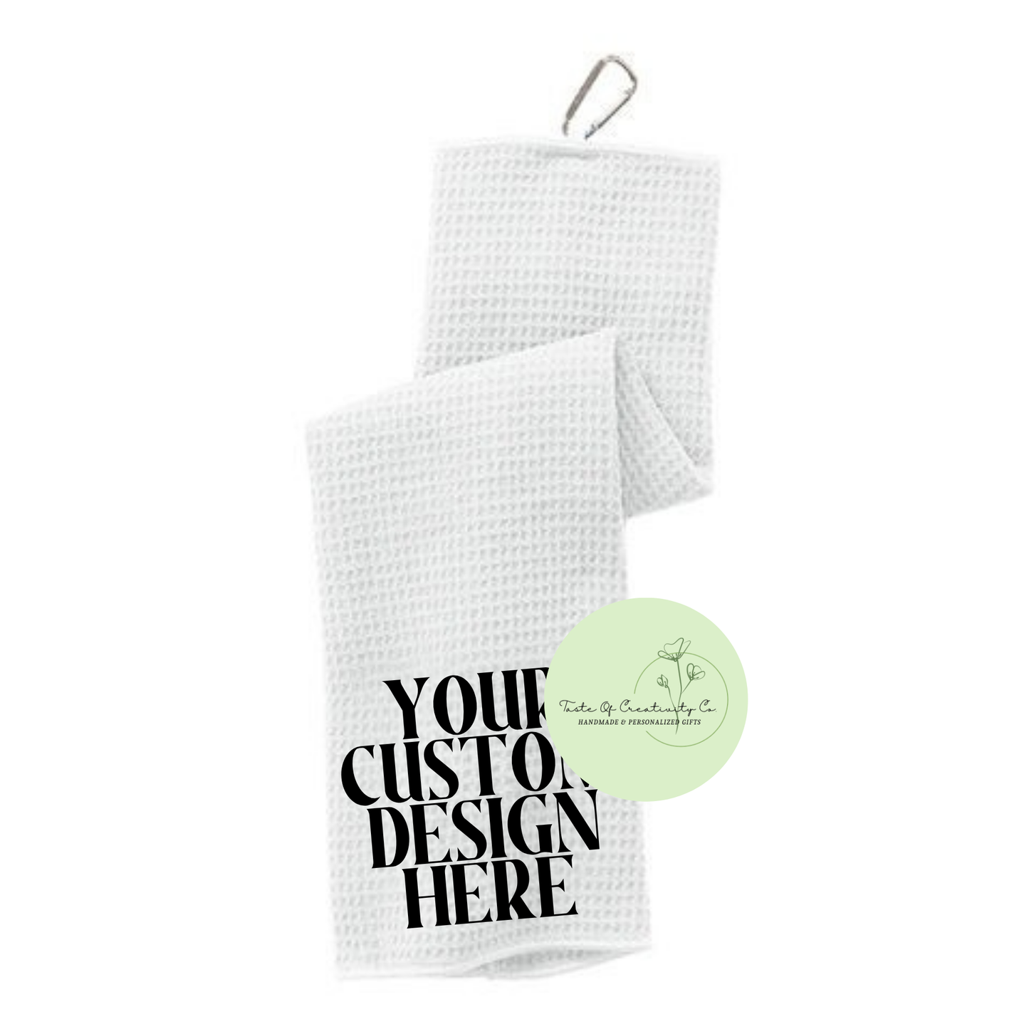 Custom Request Golf Towel With Carabiner, Golf Cart Accessory for Men, Gift for Golfer, Golf Gift