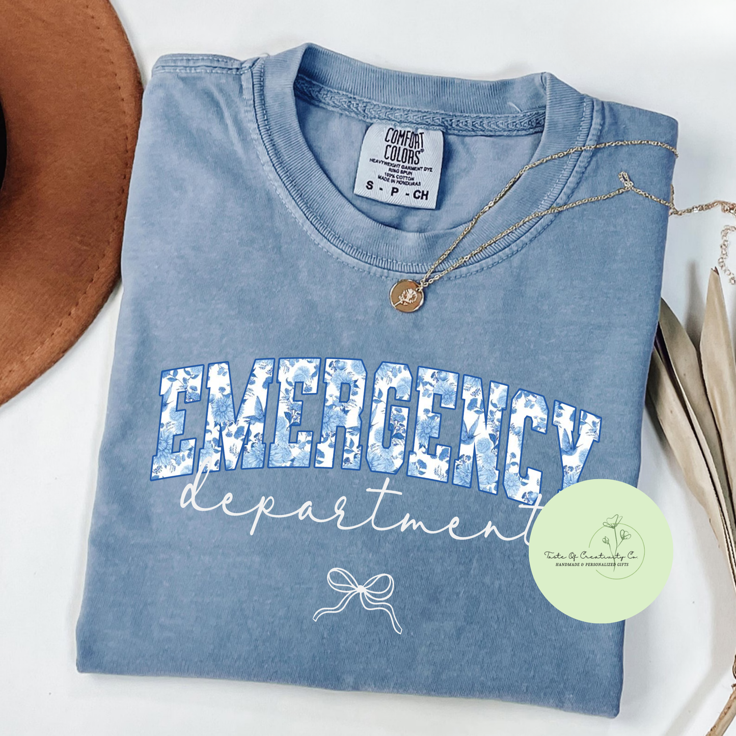 Emergency Department Chinoiserie T-Shirt, Oversized Relaxed Fit Tee, Nurse Apparel, Health Care Worker T-Shirt