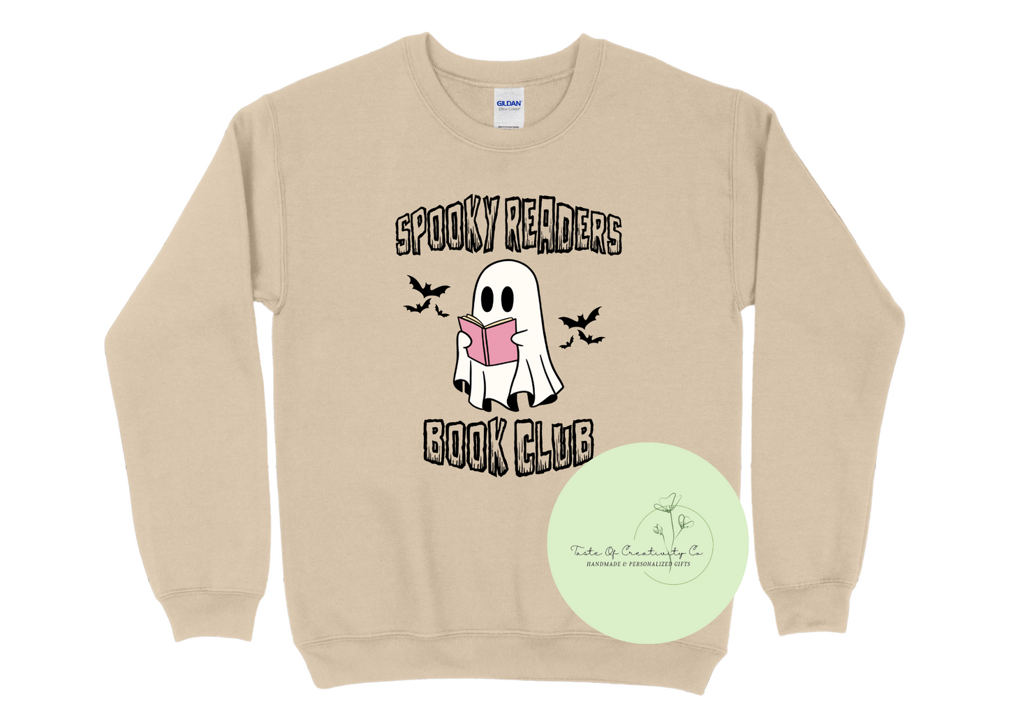 "Spooky Readers Book Club" Crewneck Sweater, Spooky Book Apparel, Funny Women's Book Sweater