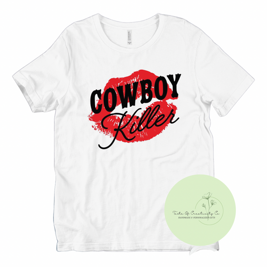"Cowboy Killer" T-Shirt, Valentine's Day Apparel, Disco Cowgirl Collection