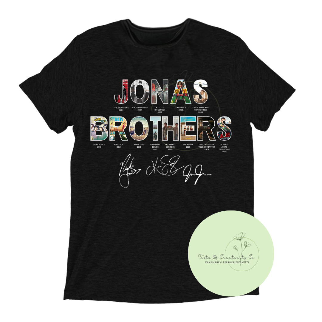 Jonas Brothers Albums T-Shirt, Jonas Brothers Shirt, Jonas Brothers Concert Apparel