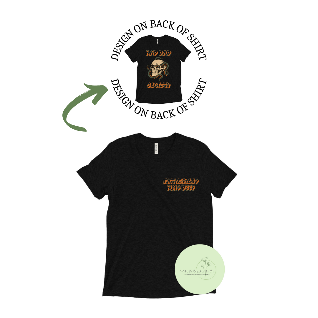 Rad Dad Society Kraken Skull T-Shirt, Fatherhood Runs Deep, Gift for Dad, Father's Day Gift