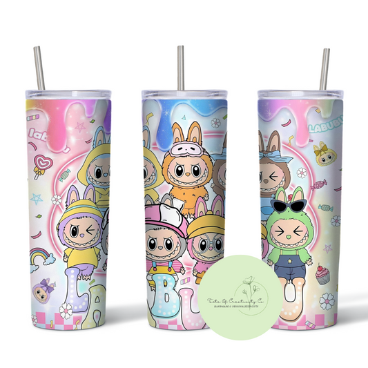 Kawaii Monster Doll 20oz. Sublimated Tumbler, Dishwasher Safe, Trendy Gift, Gift for Her