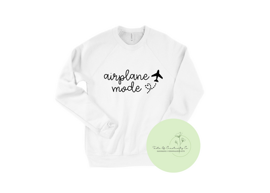 "Airplane Mode" Crewneck Sweater, Spring Break '23 Collection, Travel Apparel