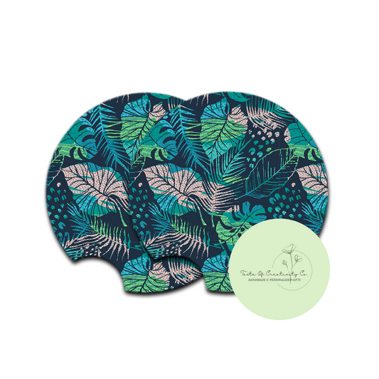 "Hawaiian Tropics" Car Coaster Set, Car Accessory, Gift for Her