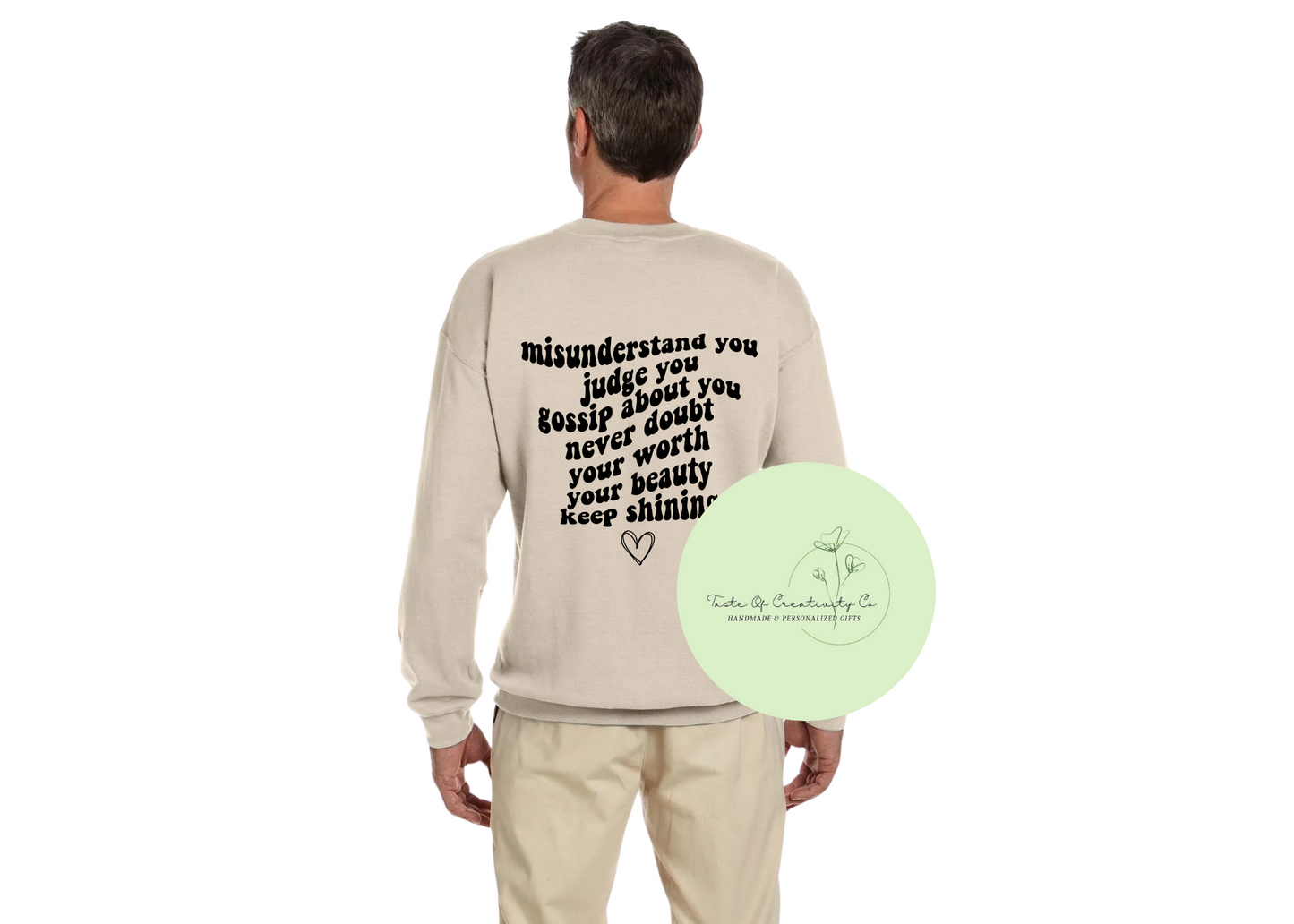 "Let Them" Theory Crewneck Sweater, Mental Health Apparel, Mindsets & Mountains Collection