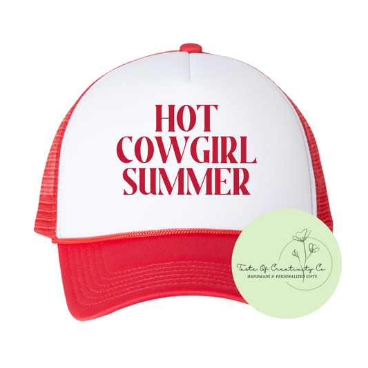 Hot Cowgirl Summer Trucker Cap, Gift for Her, Disco Cowgirl Collection