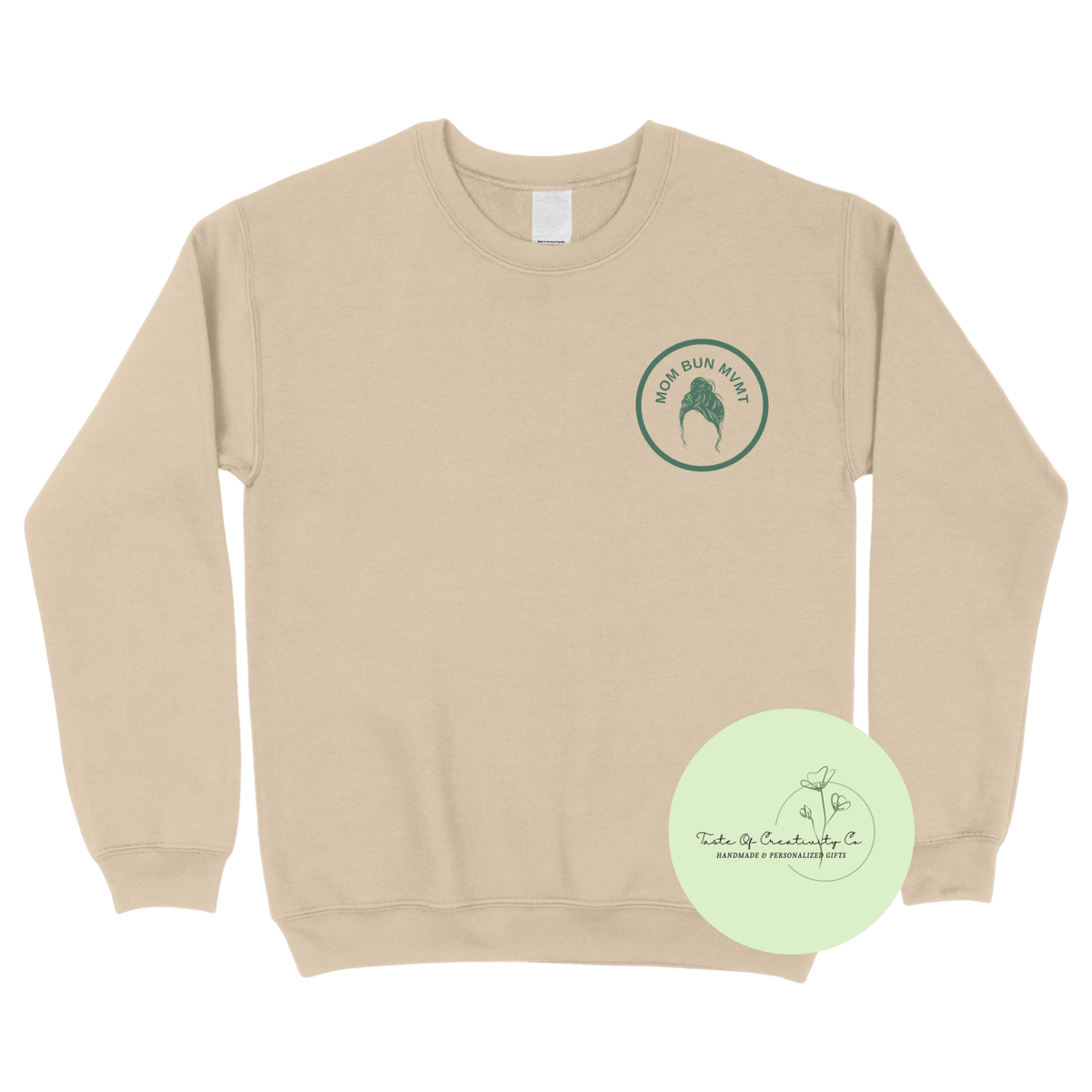MBM Mom Bun MVMT Crewneck Sweater, Gym Apparel, Branded for Business Sweater