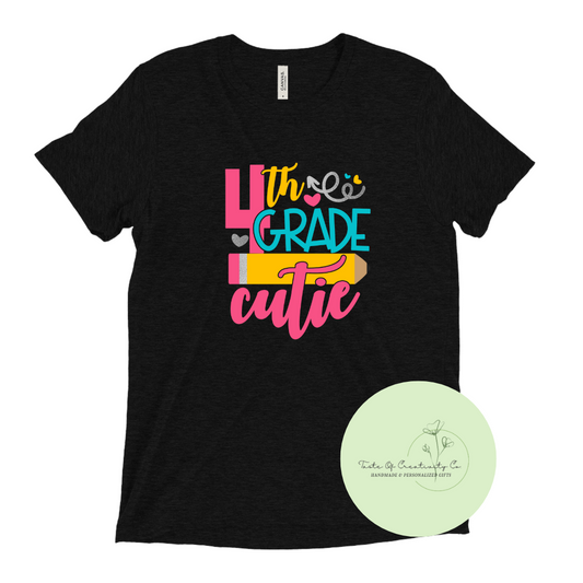 "_____ Cutie" T-Shirt, Back to School Apparel, First Day of School Shirt