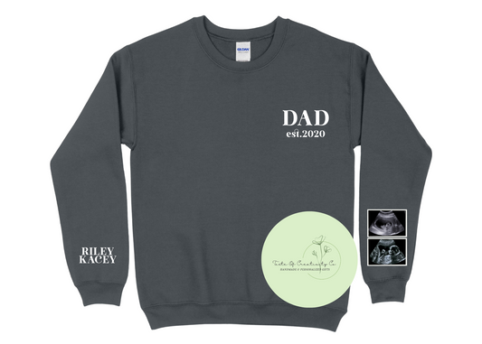 Ultrasound Photo Crewneck Sweater, Apparel for Parent, Apparel for Mom, Apparel for Dad, Mother's Day Gift, Father’s Day Gift