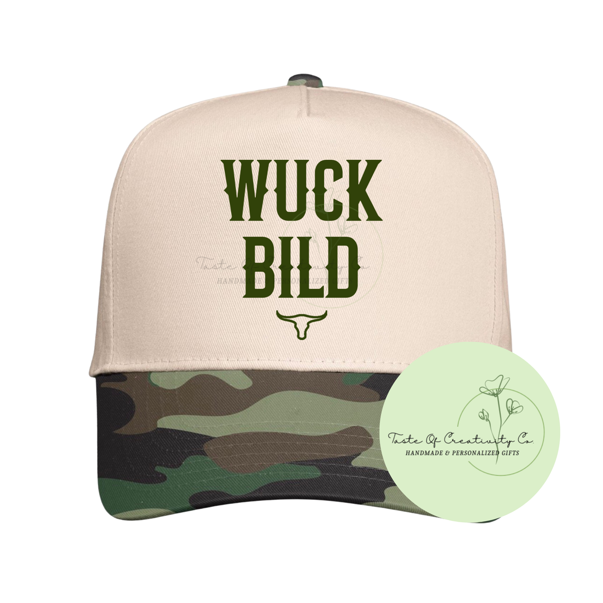 Wuck Bild Trucker Cap, Camo Edition, Western Themed Apparel, Rodeo Apparel