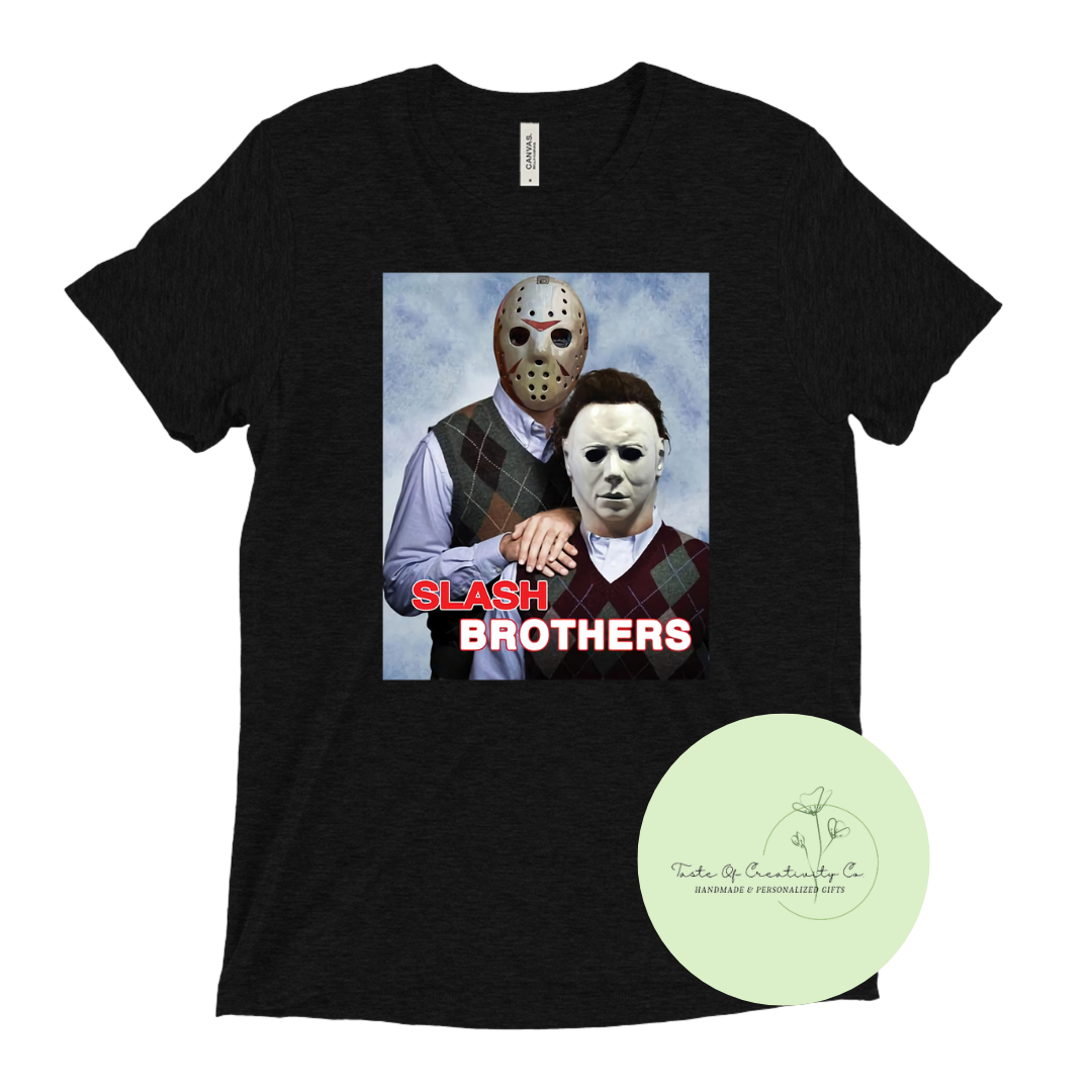 "Slash Brothers" T-Shirt, Spooky Szn Apparel, Halloween Shirt, Step Brothers Inspired Shirt