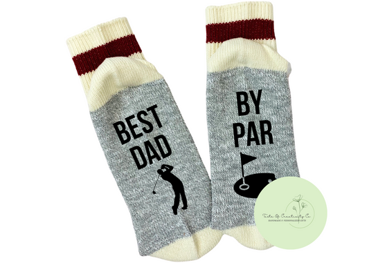 Best Dad By Par Golf Chatting Socks, Novelty Socks, Father's Day