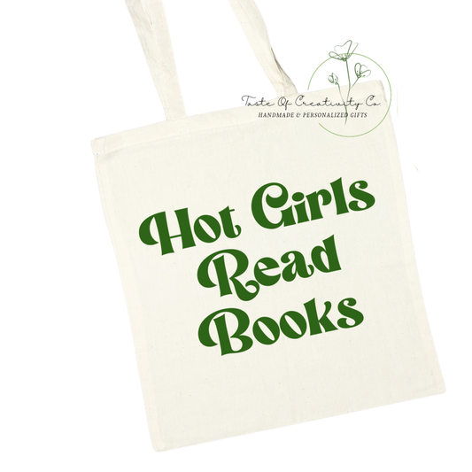 Hot Girls Read Books Tote Bag, Eco Friendly Bag, Reusable Shopping Bag