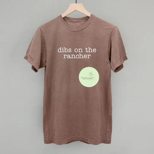Dibs on the Rancher T-Shirt, Oversized Relaxed Fit Tee, Rodeo Cowgirl Collection, Disco Cowgirl Collection