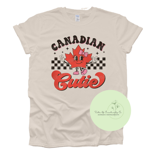 Canadian Cutie T-Shirt, Canada Day Apparel, Canada Gift (10% of Proceeds Donated to Heart and Stroke Foundation Canada)