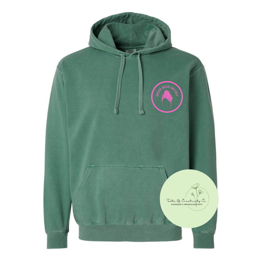 MBM Mom Bun MVMT Vintage Hooded Sweater, Gym Apparel, Branded for Business Sweater