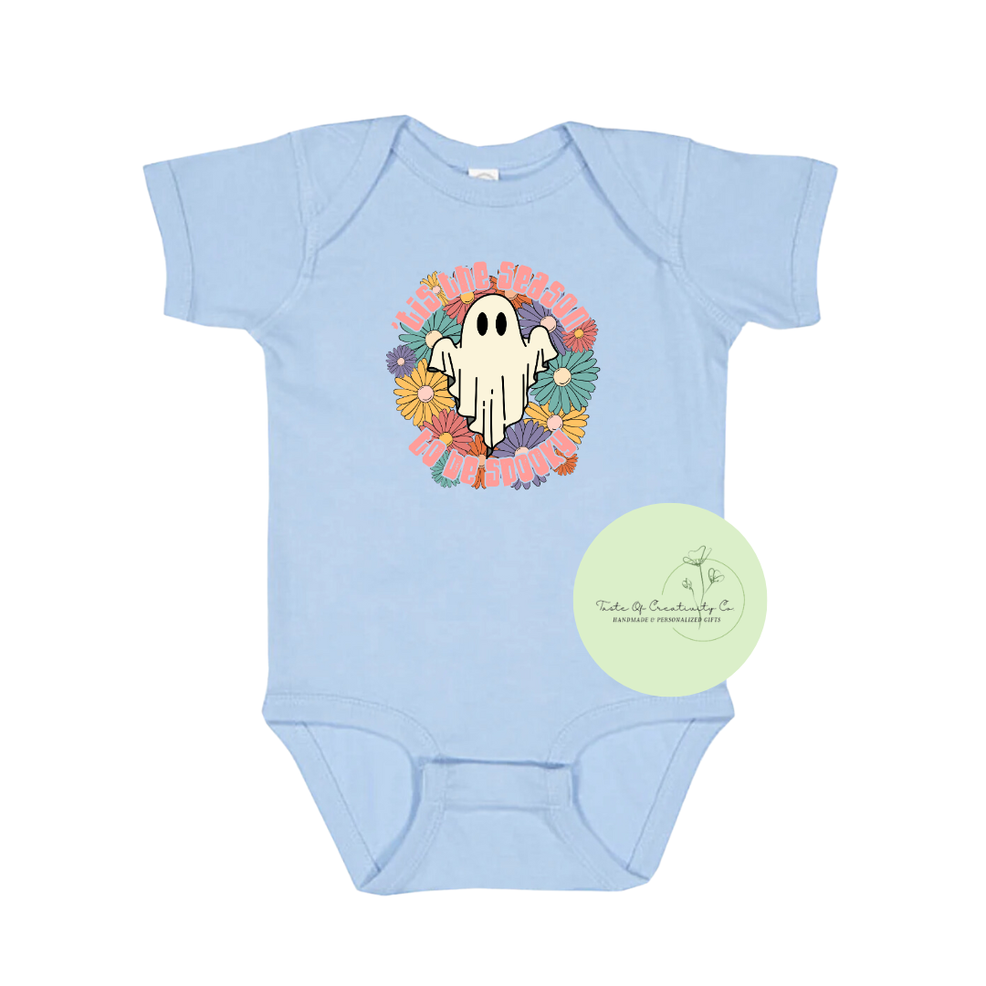 "'Tis The Season To Be Spooky" Onesie™, Halloween Apparel, Spooky Szn Baby Apparel, Apparel for Baby, Infant Bodysuit