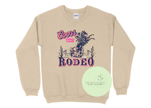 Coors Banquet Rodeo Crewneck Sweater, Beer Crewneck, Country Music Apparel