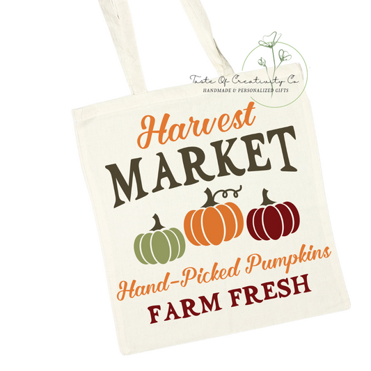 Harvest Market Tote Bag, Eco Friendly Bag, Reusable Shopping Bag