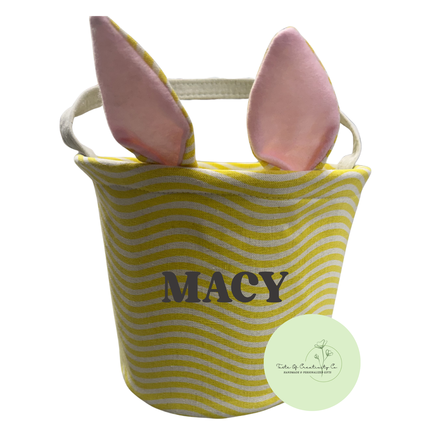 Patterned Easter Basket, Personalized Easter Basket, Custom Easter Gift
