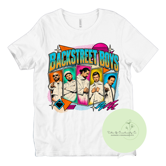 Backstreet Boys Colour Pop T-Shirt, Into the Millennium T-Shirt, Y2K T-Shirt, 90s Boy Band Apparel, Gift for Her