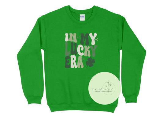 "In My Lucky Era" Crewneck Sweater, IN MY ERA Collection, St. Patrick's Day Apparel