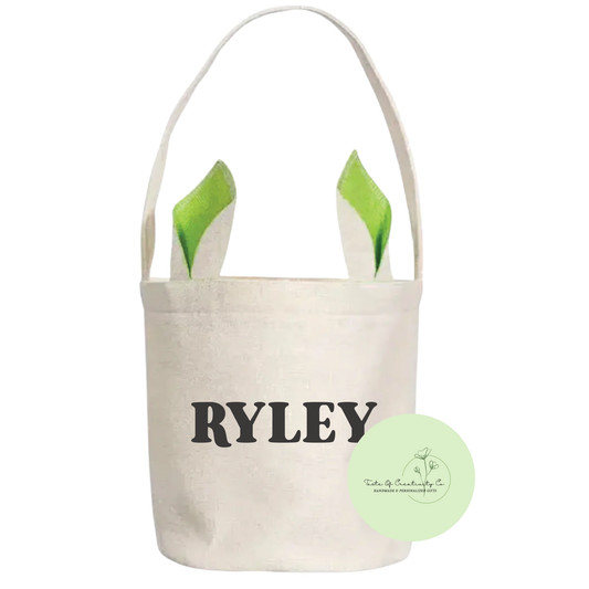 Simple Easter Basket, Personalized Easter Basket, Custom Easter Gift