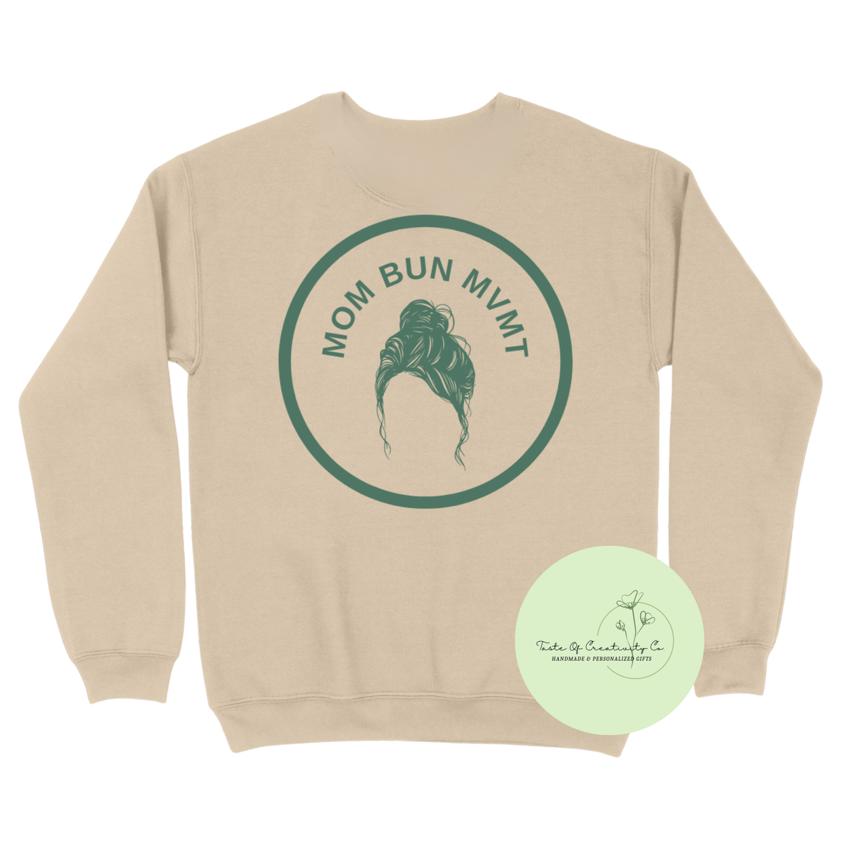 MBM Mom Bun MVMT Crewneck Sweater, Gym Apparel, Branded for Business Sweater