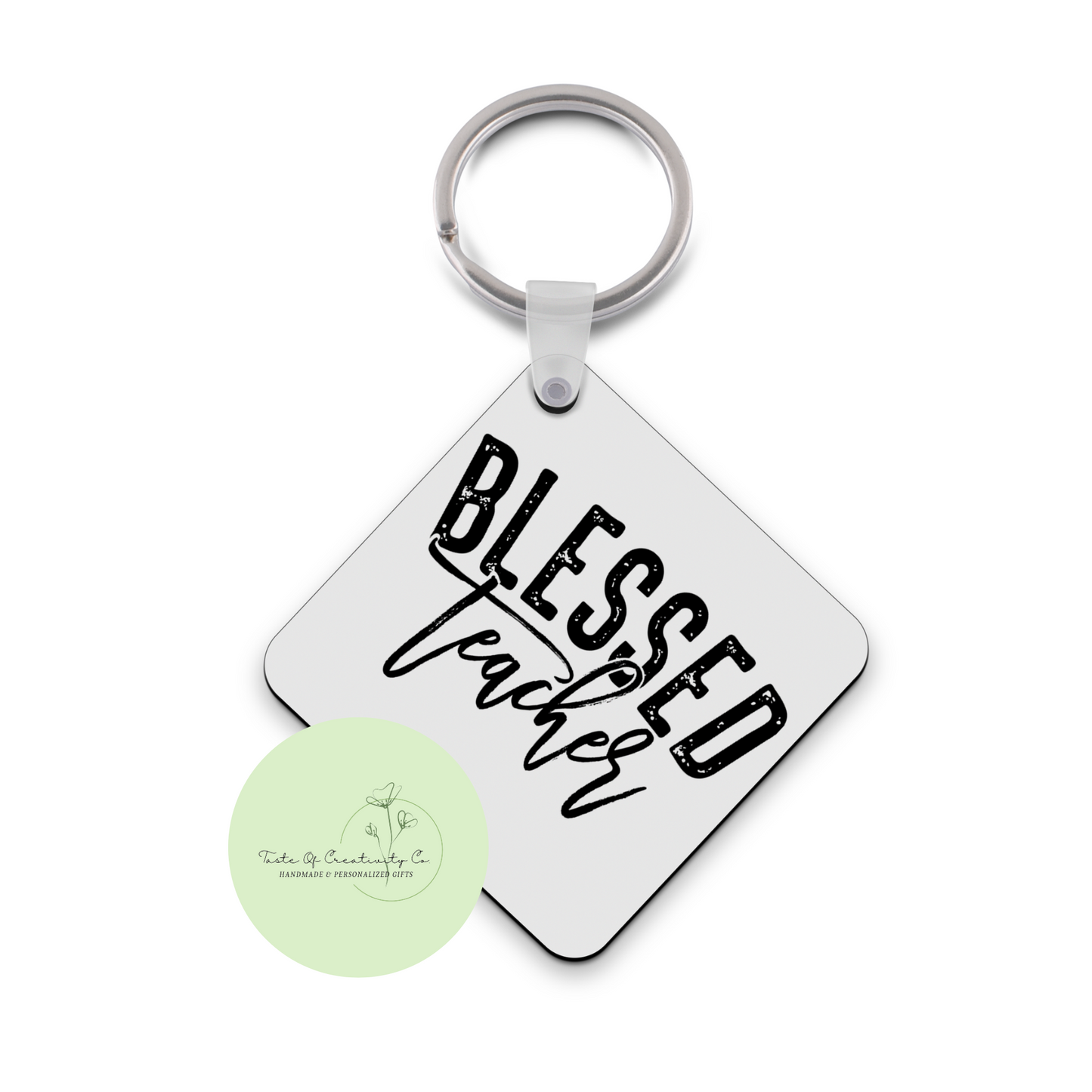 Blessed Teacher Sublimated Keychain, Keychain Gift, Gift for Teacher