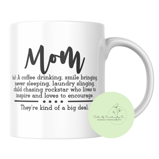Mom Definition Coffee Mug, Dishwasher Safe, Gift for Mom, Mother's Day Gift